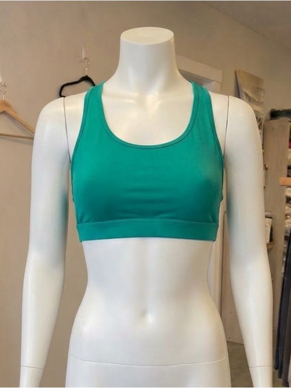 Athleta Teal Green High-Impact Racerback Sports Bra Size Large Workout Gym